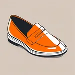 chunky orange loafers image